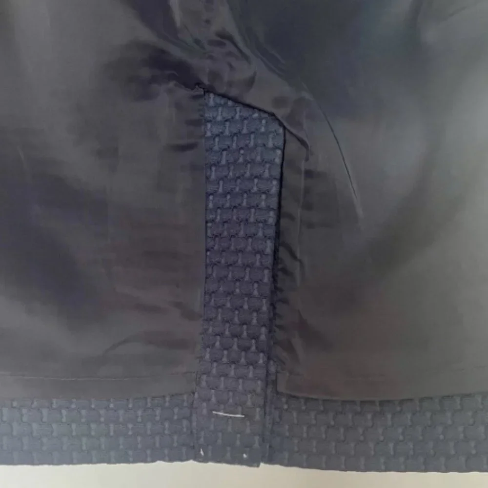 NWT Size 12 J.Crew Lined No. 2 Pencil Skirt in Navy with Basketweave Texture - Picture 3 of 7